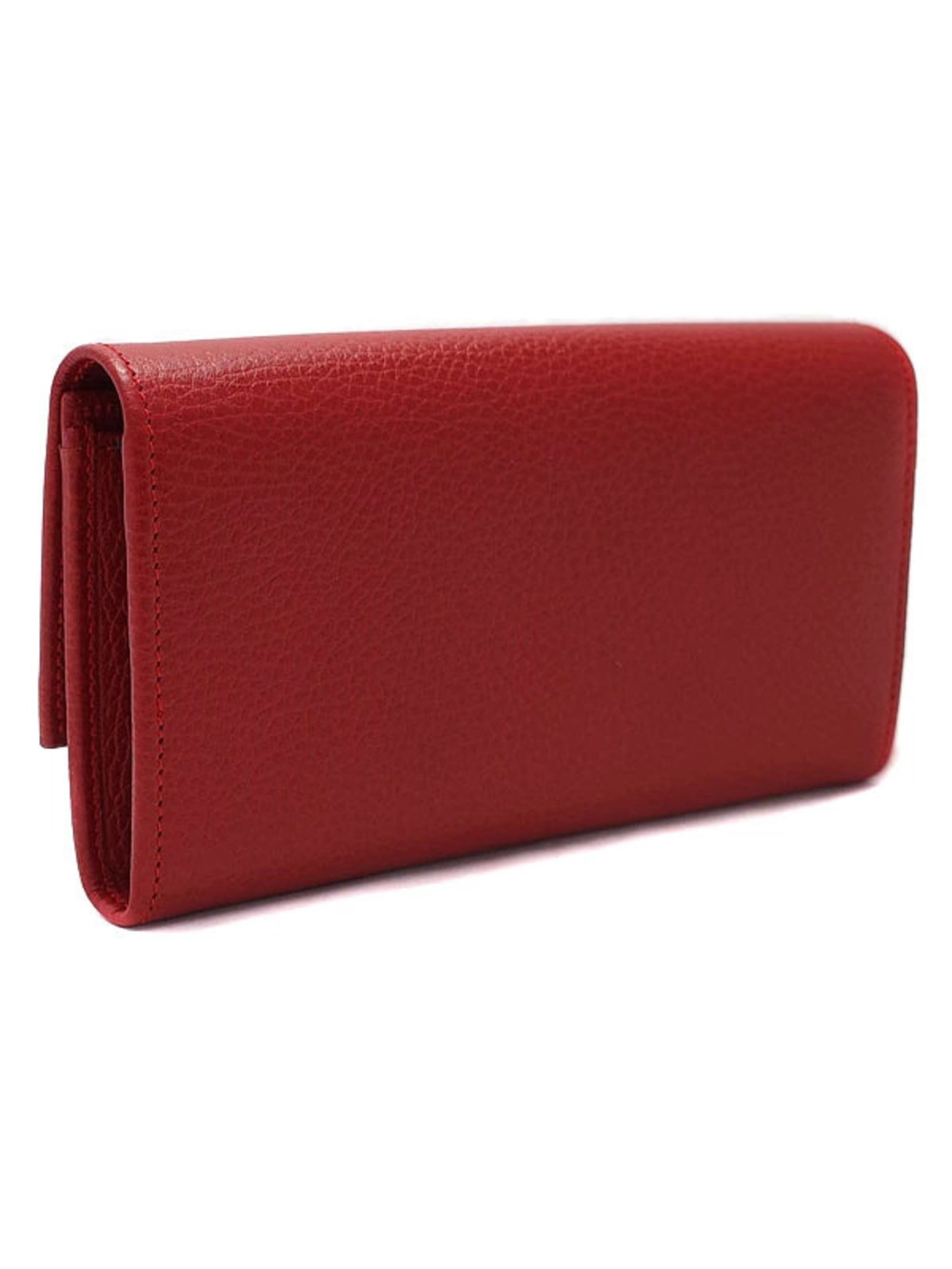 Gucci Bi fold Leather Long GG Continental Wallet Marmont Black